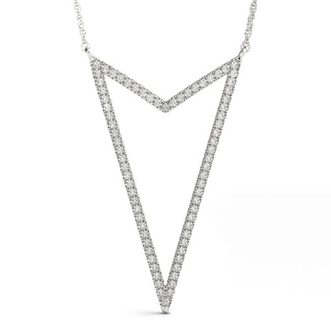 platinum diamond arrowhead pendant 