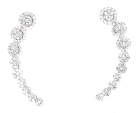 white gold diamond fashion earrings