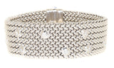 white gold diamond mesh bracelet