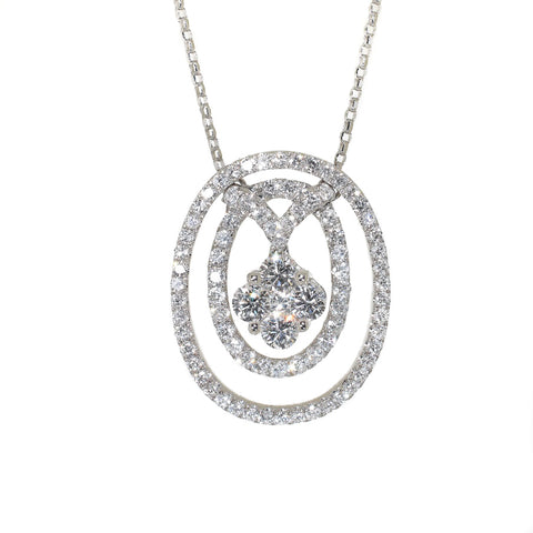 white gold diamond fashion pendant