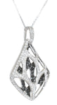 white gold black and white diamond pendant 