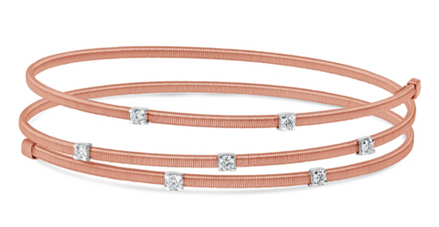 rose gold diamond tubogas wrap bracelet