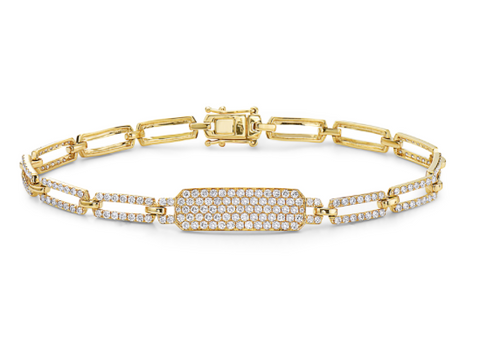 yellow gold diamond fashion bracelet