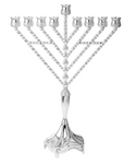 tall silver plated menorah