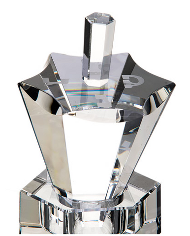 crystal dreidel with stand