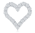 14kt White Gold Diamond Heart Pendant (1.40 ctw)