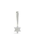 white gold tiny star of David diamond cluster pendant