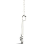 white gold tiny star of David diamond cluster pendant