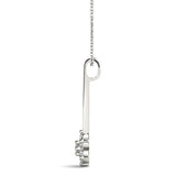 white gold tiny star of David diamond cluster pendant