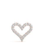 rose gold diamond heart pendant