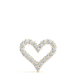 yellow gold diamond heart pendant