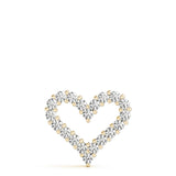yellow gold diamond heart pendant