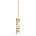 yellow gold diamond heart pendant