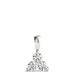 platinum three stone diamond pendant