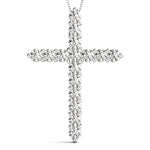 white gold diamond cross pendant