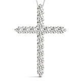 white gold diamond cross pendant