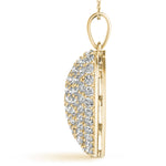 yellow gold diamond heart pendant