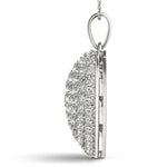 white gold diamond pavé heart pendant