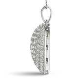 white gold diamond pavé heart pendant