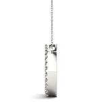 white gold diamond circle pendant