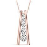 14kt Diamond Journey Pendant (1/4 ctw)