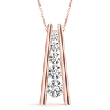 14kt Diamond Journey Pendant (1/4 ctw)