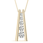 14kt Diamond Journey Pendant (1/4 ctw)
