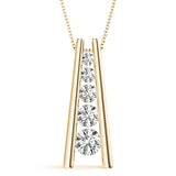 14kt Diamond Journey Pendant (1/4 ctw)