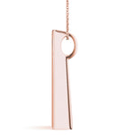 rose gold diamond journey pendant