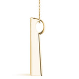 yellow gold diamond journey pendant 
