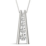 14kt Diamond Journey Pendant (1/4 ctw)