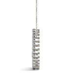 white gold diamond swirl journey pendant