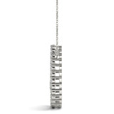 white gold diamond swirl journey pendant