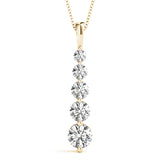 yellow gold diamond journey pendant