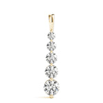 yellow gold diamond journey pendant