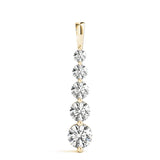 yellow gold diamond journey pendant