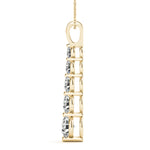 yellow gold diamond journey pendant