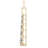 yellow gold diamond journey pendant
