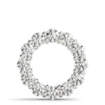 white gold diamond circle pendant