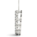white gold diamond circle pendant