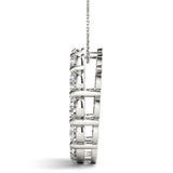 white gold diamond circle pendant