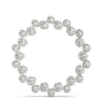 white gold diamond circle pendant