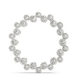 white gold diamond circle pendant
