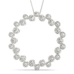white gold diamond circle pendant