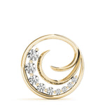 yellow gold diamond journey pendant