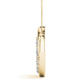 yellow gold diamond journey pendant