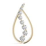 yellow gold diamond journey drop pendant 