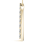 yellow gold diamond journey drop pendant 