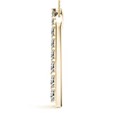 yellow gold diamond journey drop pendant 