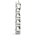 white gold diamond journey pendant